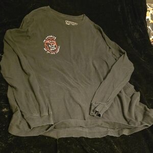 Black and Red Boxy Long Sleeve Tshirt